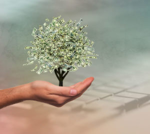 Hand with Money Tree Hand with Money Tree